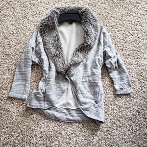 Armani exchange faux fur sweater size small